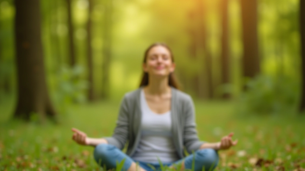 Person bei Entspannungszeit in der Natur, friedliche Atmosphäre